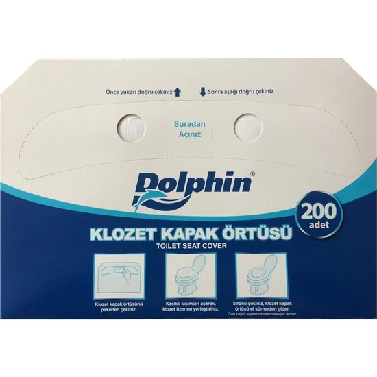 Dolphin Kağıt Klozet Kapak Örtüsü 200'LÜ